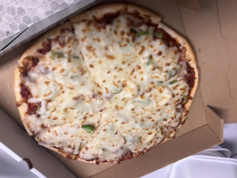 Hamburger Green Pepper Onion Pizza